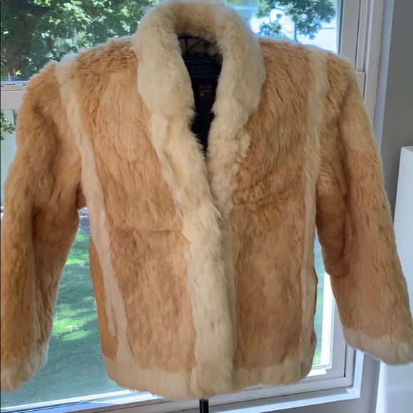 Multicolored Real Rabbit Jacket (Small) - Picture 4 of 9